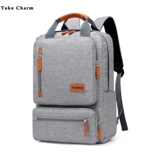 Casual Business Men Computer Backpack Light 15 inch Laptop Bag 2022 Waterproof Oxford cloth Lady Anti-theft Travel Backpack Gray 1