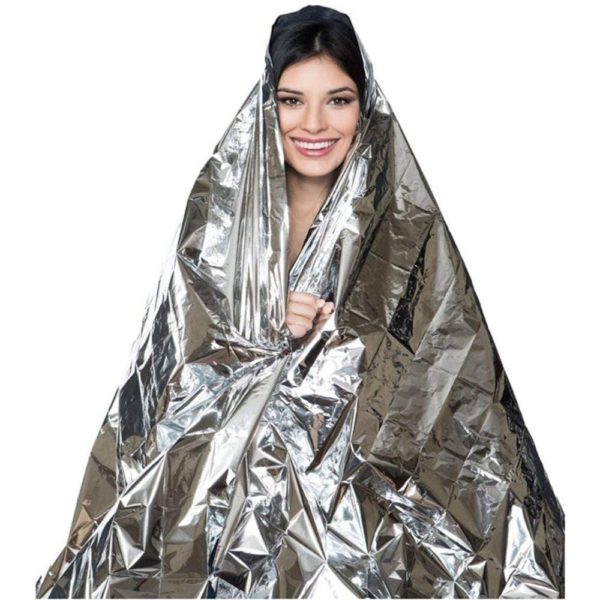 Emergent Blanket Lifesave Dry Outdoor First Aid Survive Thermal Warm Heat Rescue Mylar Kit Bushcraft Treatment Camp Space Foil 5