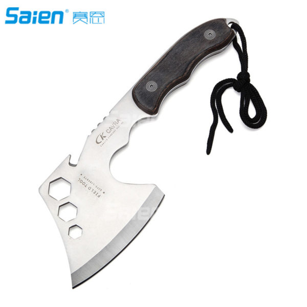 Survival Hatchet: Hand Held Camping Axe with Full Tang & Sheath - Ideal Tool for Outdoor Tactical Use & Hunting 4