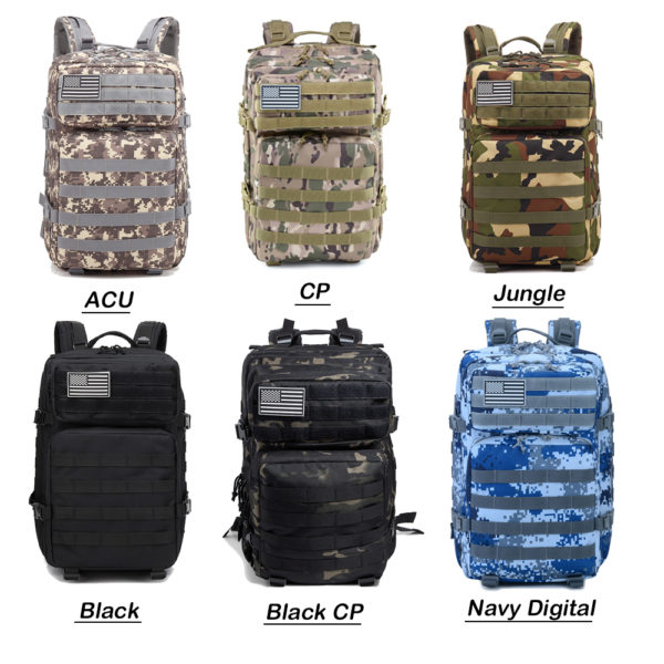 50L Camouflage Army Backpack Men Military Tactical Bags Assault Molle backpack Hunting Trekking Rucksack Waterproof Bug Out Bag 5