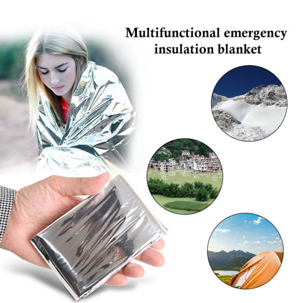 Winter Curtain Military Blanke Emergency Thermal Blanket Outdoor WaterProof Survival Rescue Blanket Foil Thermal Space First Aid 2