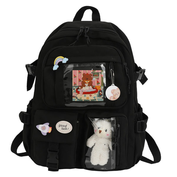 2021Cute Women Backpacks Waterproof Multi-Pocket Nylon School Backpack for Student Female Girls Kawaii Laptop Book Pack Mochilas 3