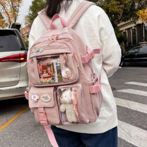 2021Cute Women Backpacks Waterproof Multi-Pocket Nylon School Backpack for Student Female Girls Kawaii Laptop Book Pack Mochilas 1