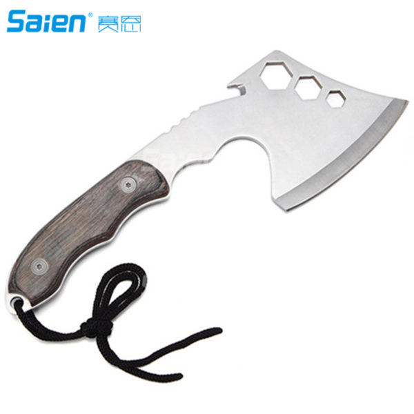 Survival Hatchet: Hand Held Camping Axe with Full Tang & Sheath - Ideal Tool for Outdoor Tactical Use & Hunting 2
