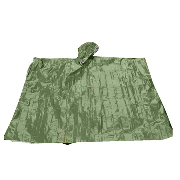Emergency Raincoat Aluminum Film Disposable Poncho Cold Insulation Rainwear Blankets Survival Tool Camping Equipment 3