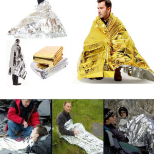 Outdoor Water Proof Emergency Survival Rescue Blanket Foil Thermal Space First Aid Sliver Rescue Curtain Military Blanket Tool 1