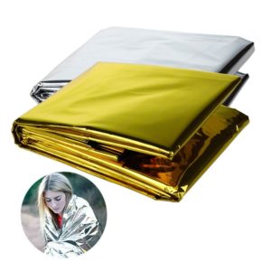 Emergency Blanket Outdoor Survival First Aid Military Rescue Kit Windproof  Waterproof Foil Thermal Blanket for Camping Hiking 1