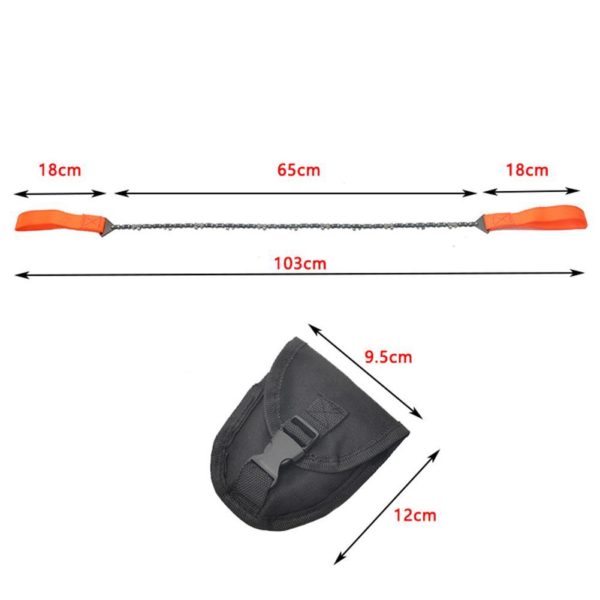 Portable Survival Chain Saw Chainsaws Camping Hiking Tool Pocket Hand Tool Pouch Outdoor Pocket Chain Saw Woodworking tools 6