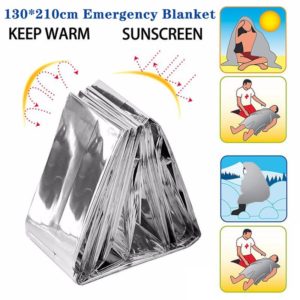 Outdoor Waterproof Emergency Survival Rescue Blanket Foil Thermal Space First Aid Folding Tent Camping Shelter Military Blanket 1