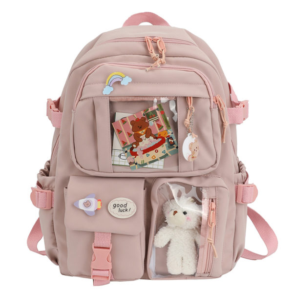 2021Cute Women Backpacks Waterproof Multi-Pocket Nylon School Backpack for Student Female Girls Kawaii Laptop Book Pack Mochilas 2