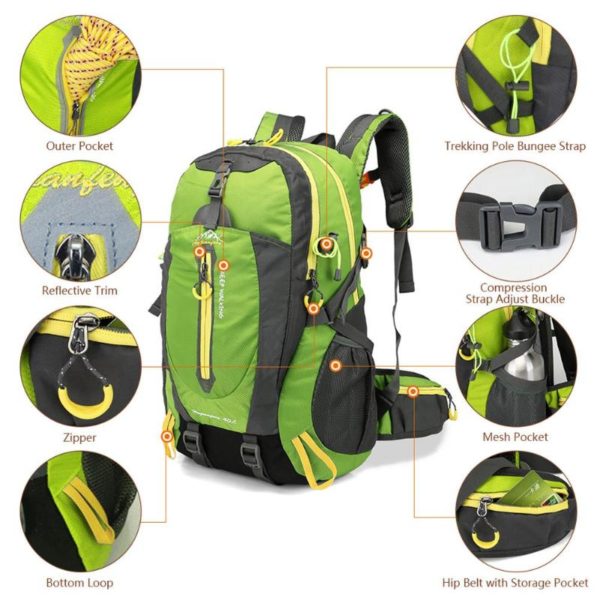 Waterproof Climbing Backpack Rucksack 40L Outdoor Sports Bag Travel Backpack Camping Hiking Backpack Women Trekking Bag For Men 4
