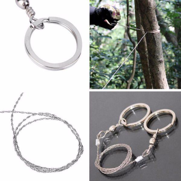 550mm(21.6'') Emergent Survival Wire Saw Camp Hike Outdoor Hunt Fish hand Tool Fretsaw Bushcraft Kit Mountainclimb Cut 4