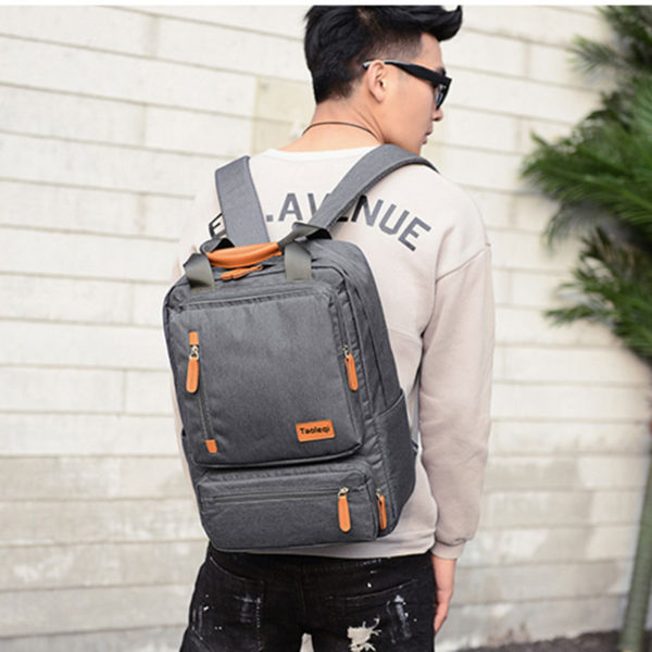 Casual Business Men Computer Backpack Light 15 inch Laptop Bag 2022 Waterproof Oxford cloth Lady Anti-theft Travel Backpack Gray 2