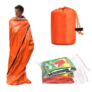 Outdoor Bivy Emergency Sleeping Bag Camping Survival Thermal Blanket Mylar Waterproof Emergency Gear Compact Windproof Durable 1
