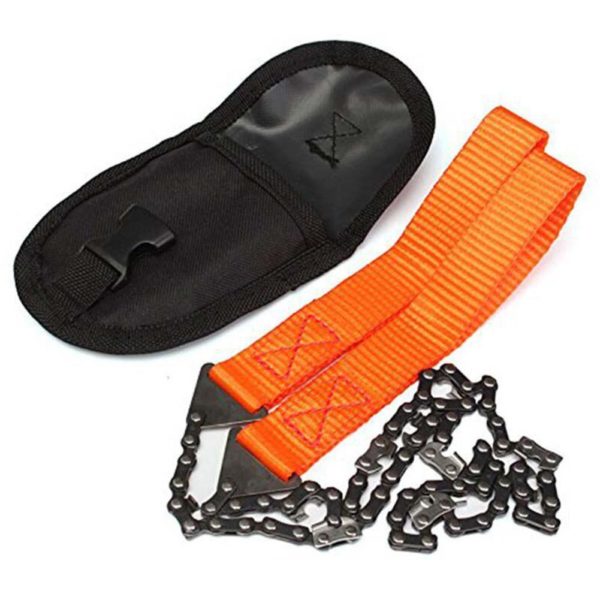 Portable Survival Chain Saw Chainsaws Camping Hiking Tool Pocket Hand Tool Pouch Outdoor Pocket Chain Saw Woodworking tools 2